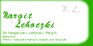 margit lehoczki business card